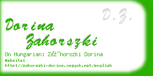 dorina zahorszki business card